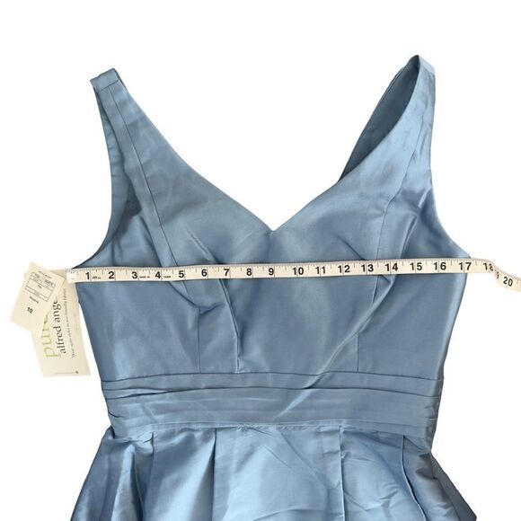 Alfred Angelo Blue Bridesmaid With Flower Pin Dress Size 10 NWT #5 - Picture 12 of 16